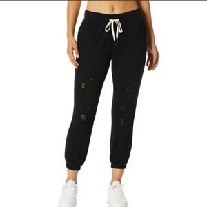 n: Philanthropy Revolve Derby Black Distressed Joggers.Size XS